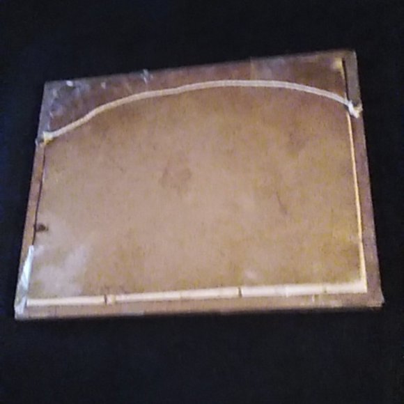 COPY - Vintage Peacock Embroidered Framed Picture 9.75"x7.5" Glass Super Old! - Picture 4 of 6